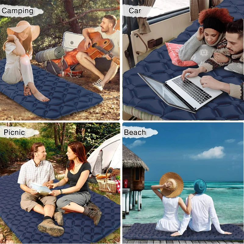 WESTTUNE Camping Sleeping Pad Ultralight Inflatable Mattress Portable Outdoor Air Cushion Sleeping Mat for Travel Hiking