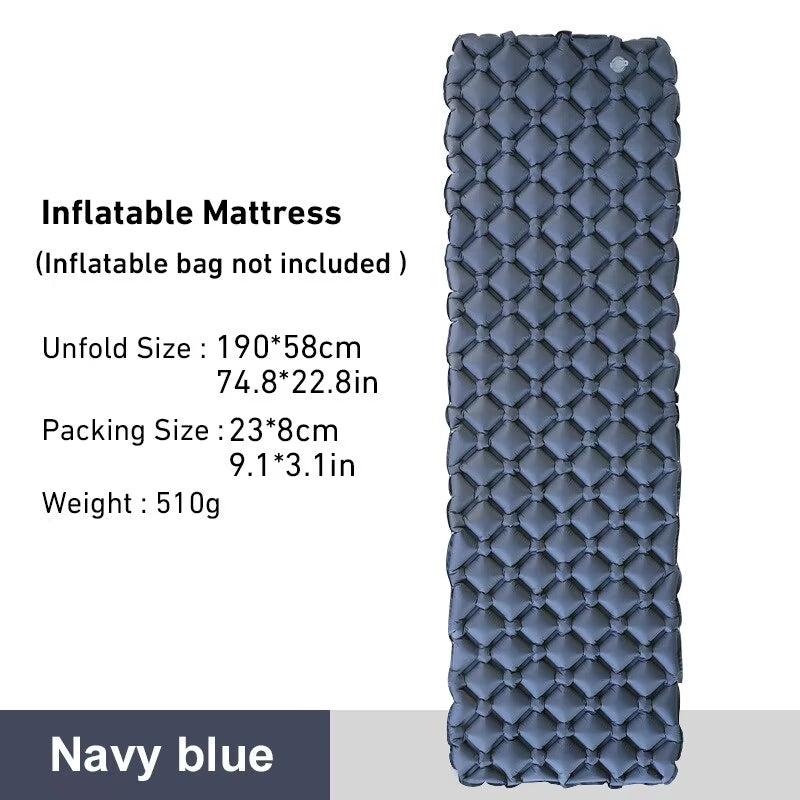 WESTTUNE Camping Sleeping Pad Ultralight Inflatable Mattress Portable Outdoor Air Cushion Sleeping Mat for Travel Hiking